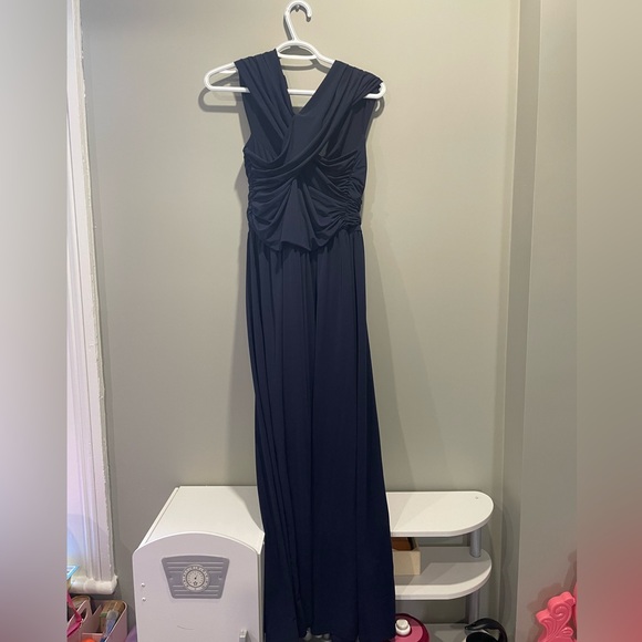 H&M // Navy Off Shoulder Dress - Picture 1 of 3